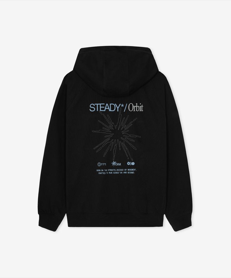 NBN0G41923 / UNI 헤리티지 ORBIT 그래픽 후드티 (BLACK)