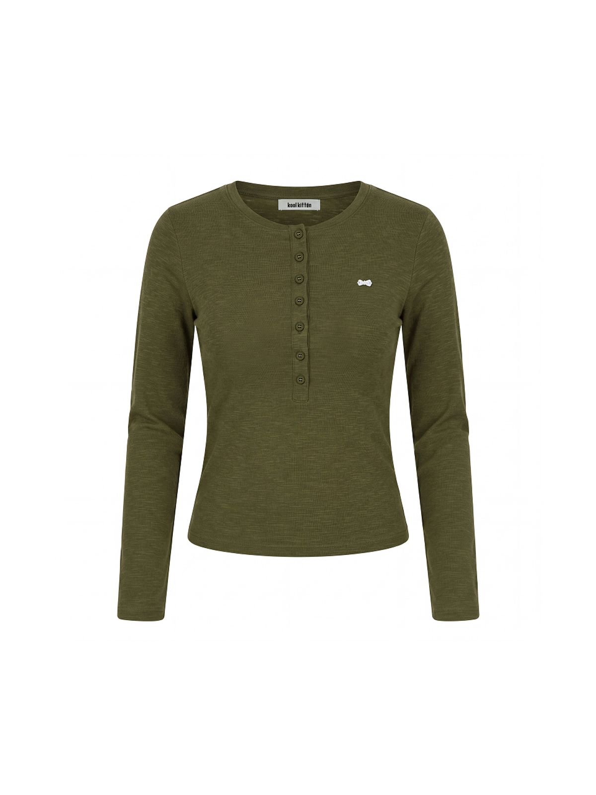 쿨키튼(KOOLKITTEN) Soft Stretch Henley Top 4colors