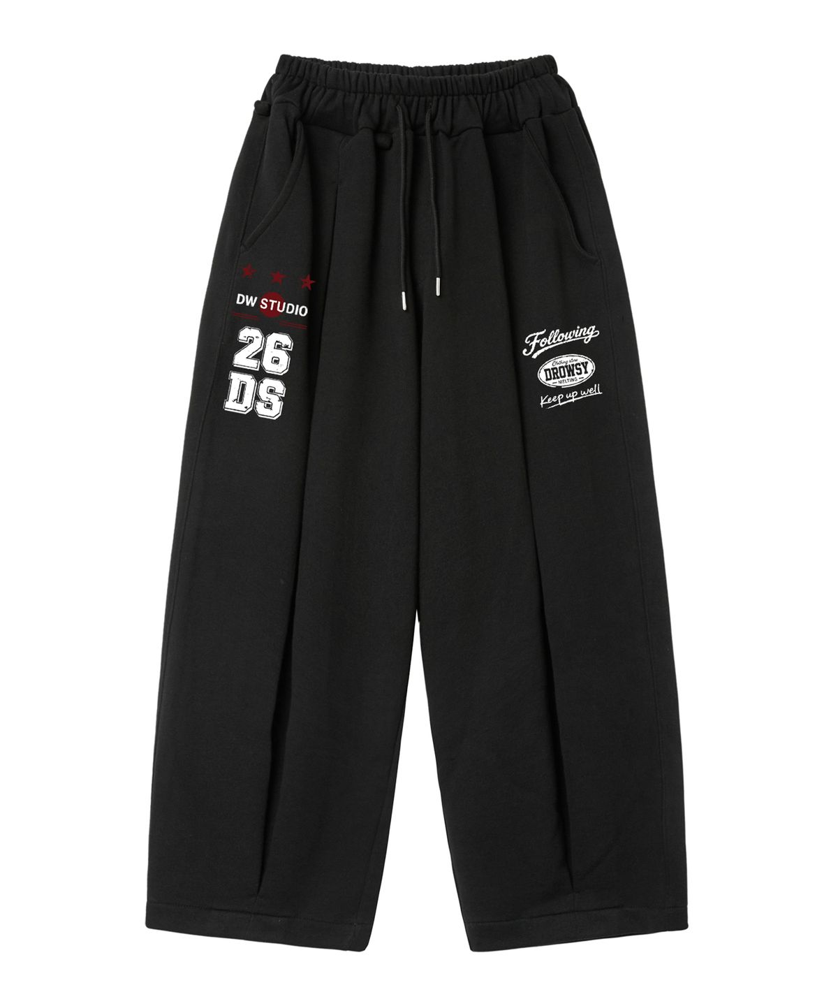 드로우시(DROWSY) DW DS26 앞 핀턱 와이드 팬츠 2Color