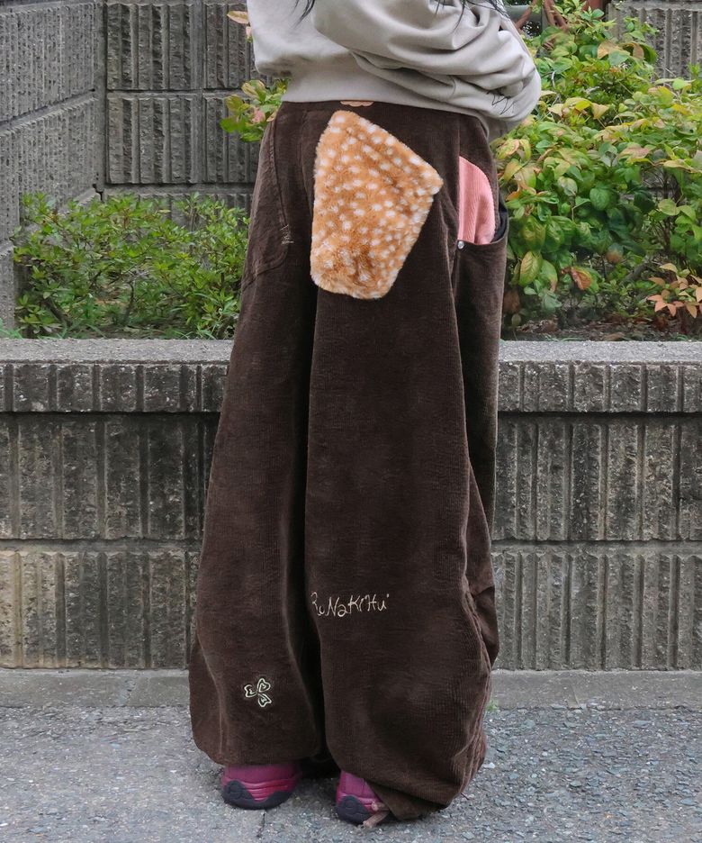 [설히 PICK] WXP105 밤비 코듀로이 워싱 벌룬 팬츠 (BROWN)