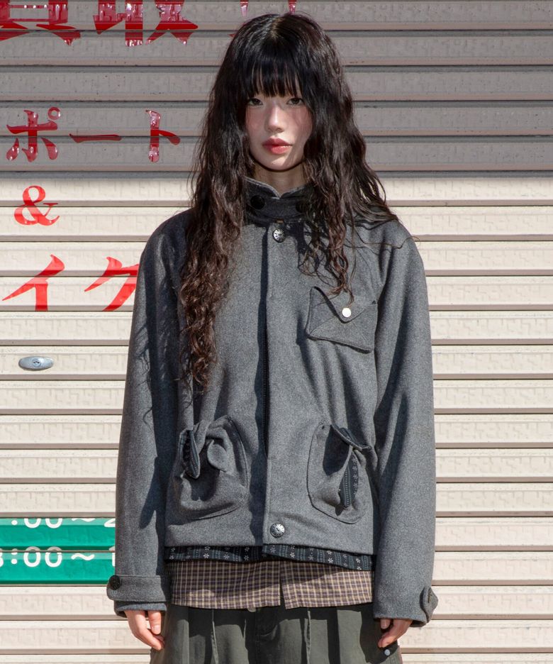 WXJ059 츠츠미 꾸러미 자켓  (GRAY)