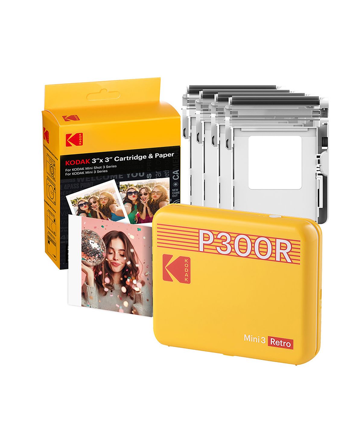 코닥 카메라(KODAK CAMERA) 미니3 레트로 P300R+카트리지 38매 번들 포토프린터