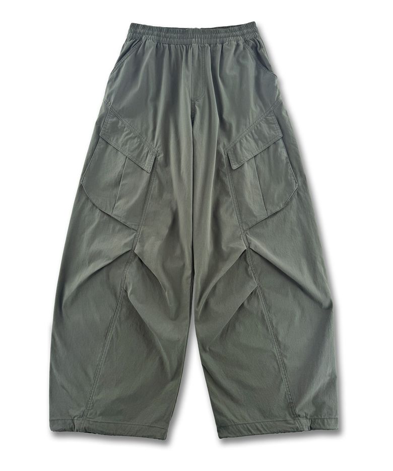 파라슈트 커브드 카고 팬츠 MR5PU551_DARK KHAKI