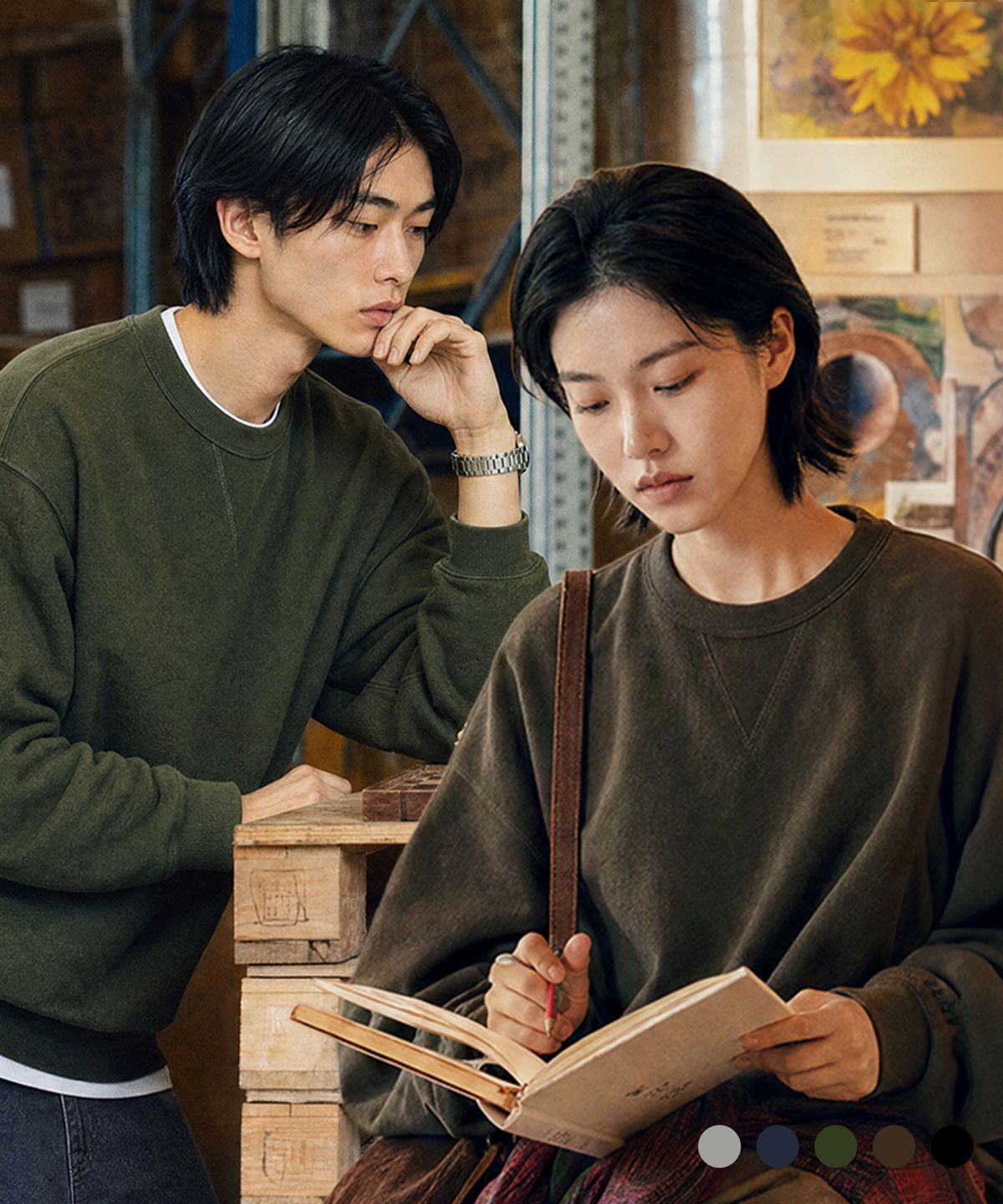 페플(FP142) [2PACK] MTOR 러프 헤비 크루넥 맨투맨 5종 KJMT1580