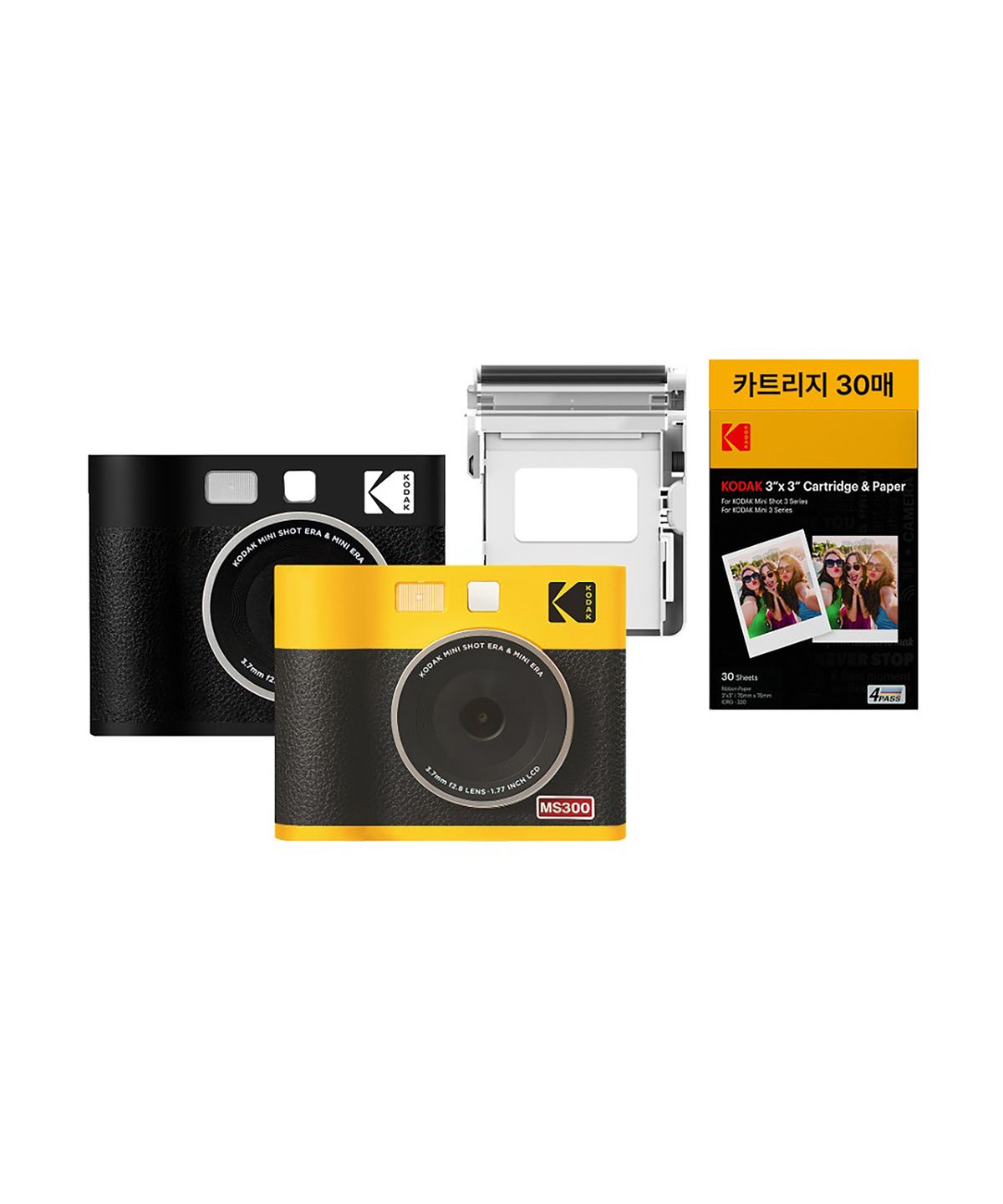 코닥 카메라(KODAK CAMERA) 미니샷3 ERA MS300+카트리지 38매 번들 즉석카메라 포토프린터