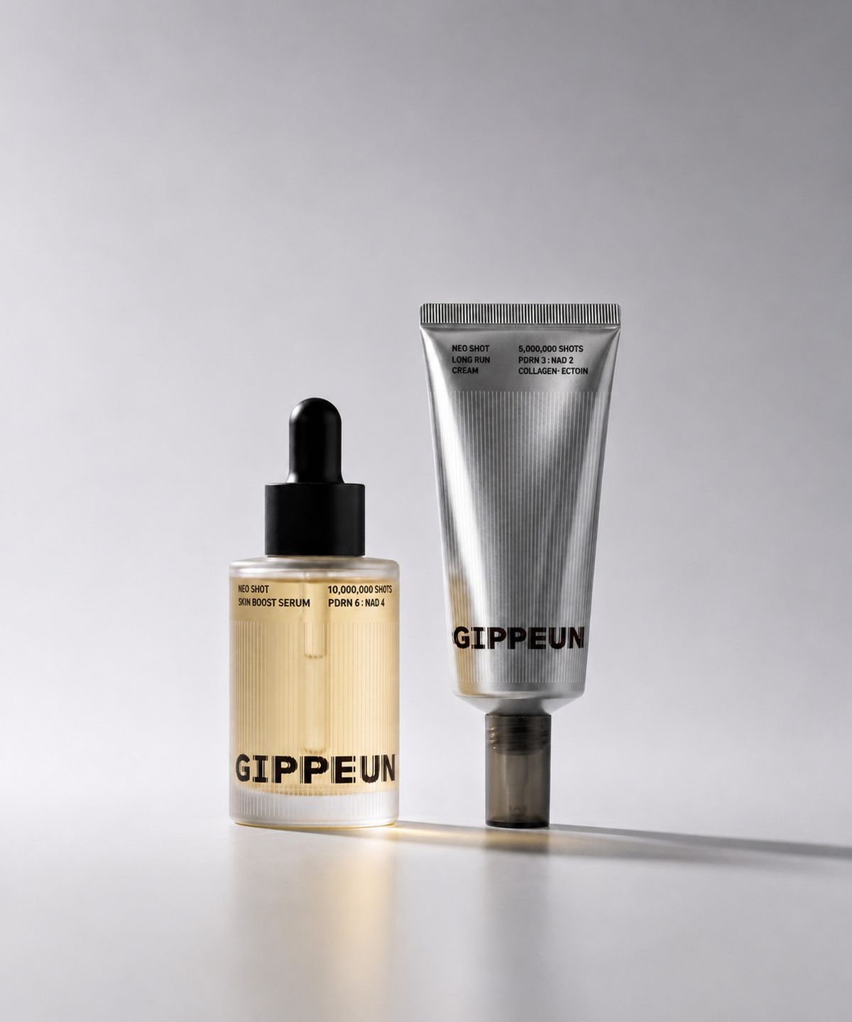 기픈(GIPPEUN) 네오샷 스킨 부스트 세럼 30ml + 네오샷 롱런 크림 50ml 번들 구성