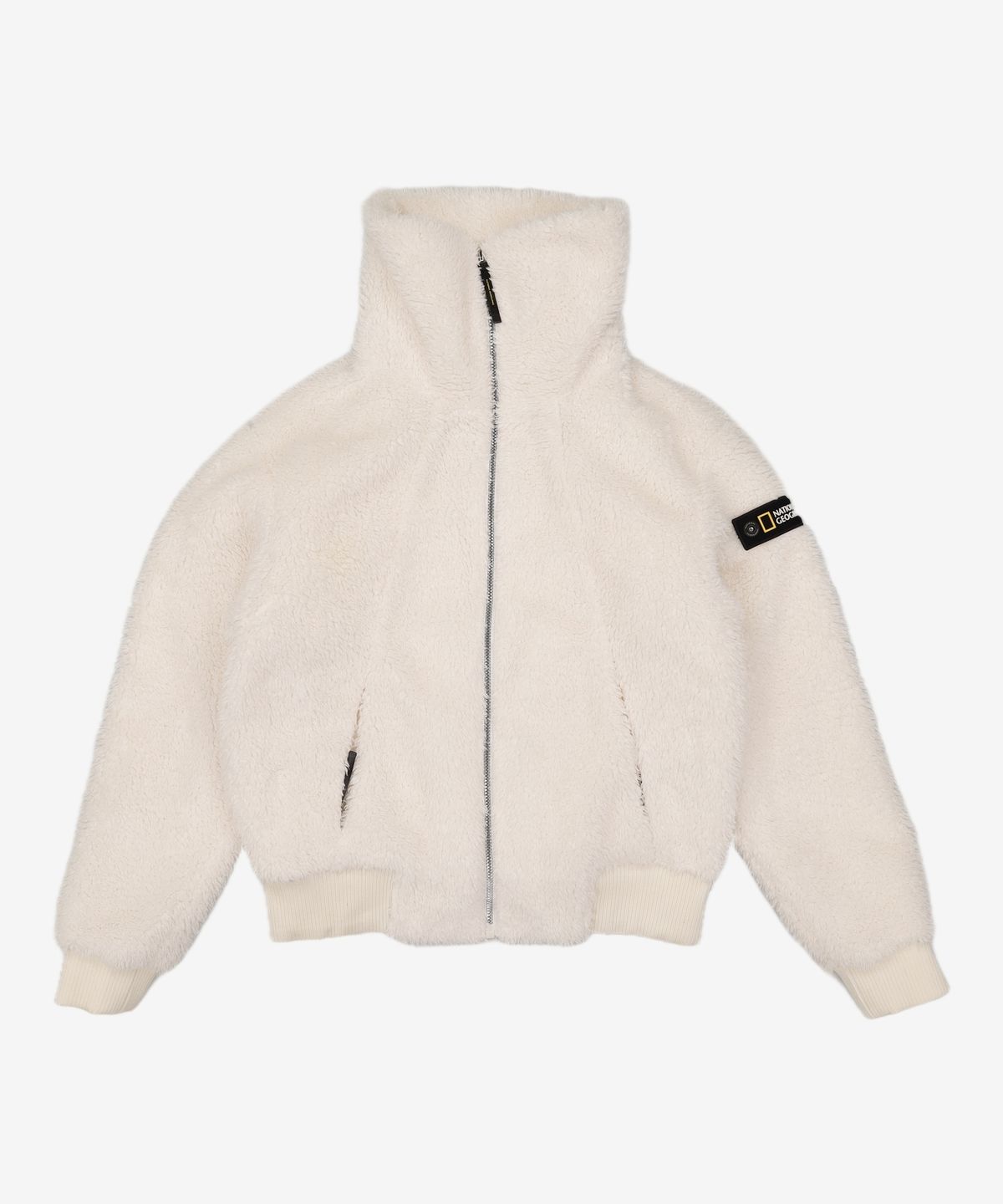 내셔널지오그래픽(NATIONALGEOGRAPHIC) N224WFJ920 여성 세티아 숏 기장 플리스 집업 IVORY XS