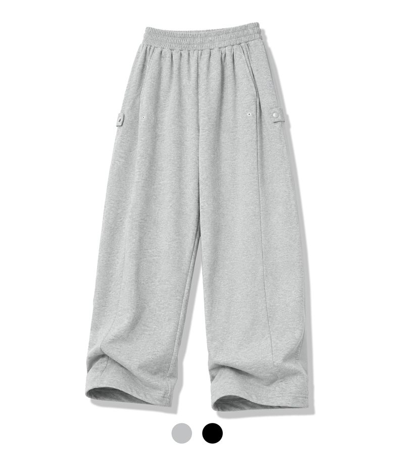 스냅 커브드 스웨트 팬츠 LR6PU187_2 color