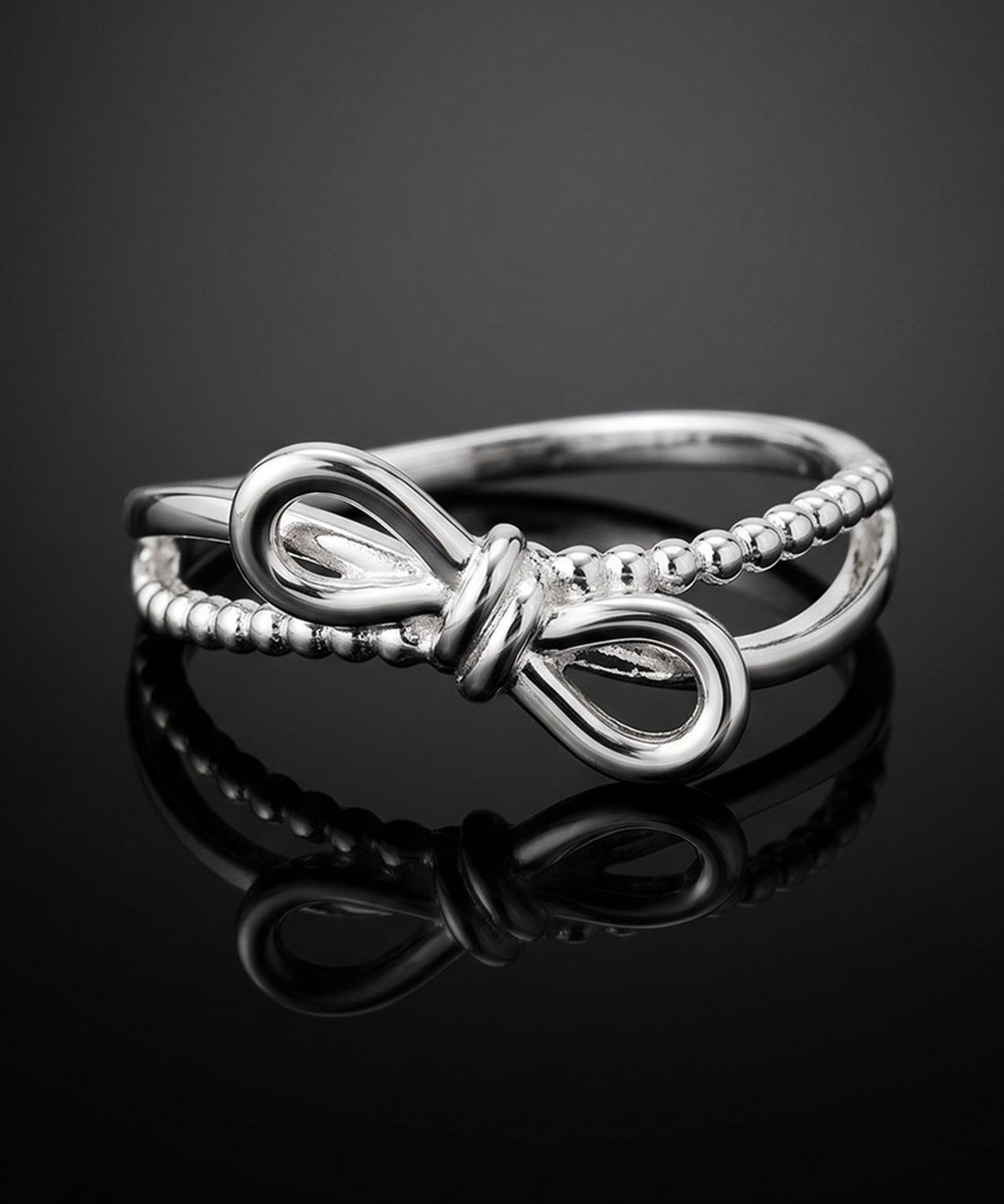 엘렌쥬얼리(HELENE JEWELRY) 실버 Silver 925 실피 리본 레이어드 미스 링 은 반지