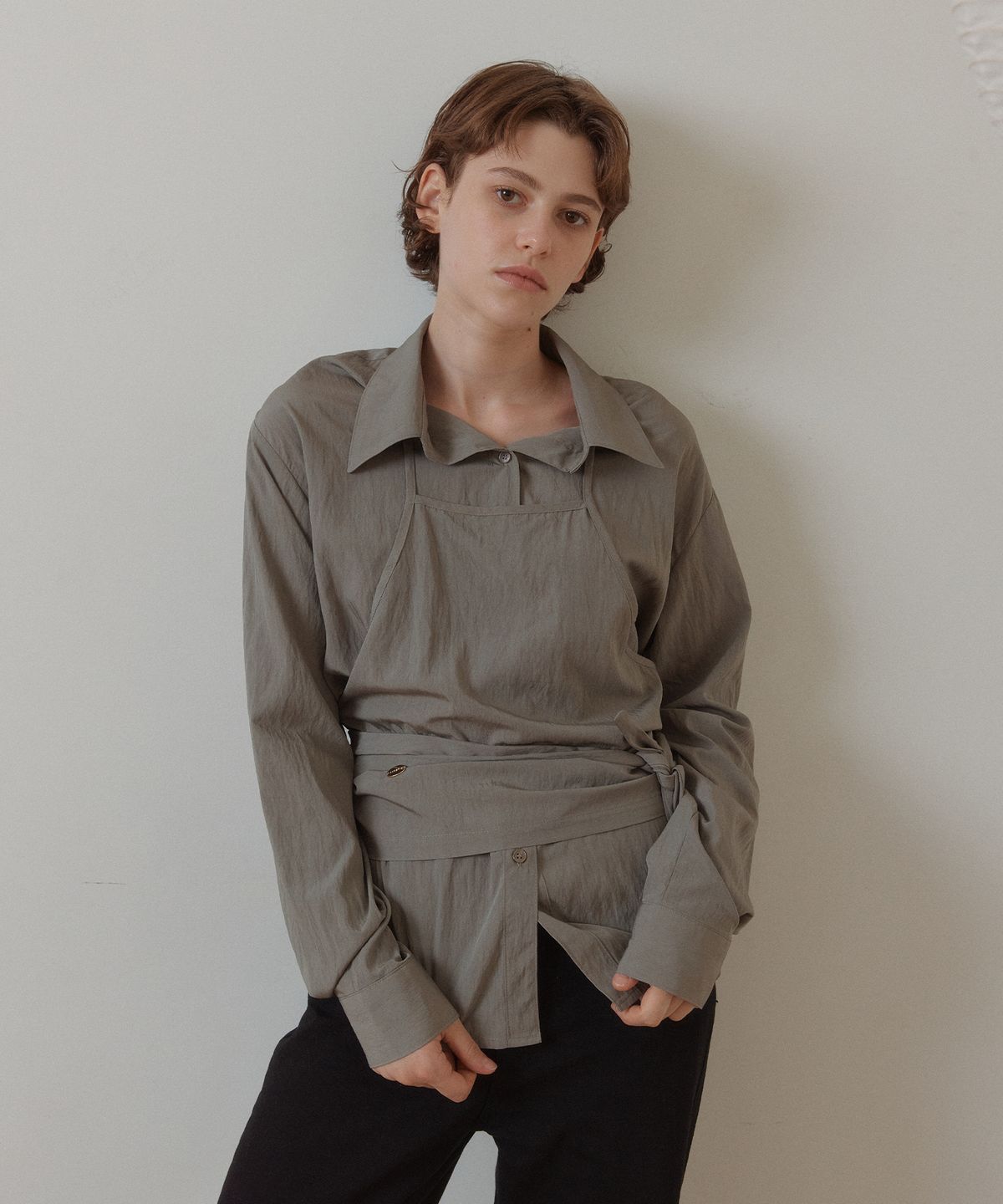 아노에틱(ANOETIC) ANC BUSTIER LAYER SHIRT_KHAKI