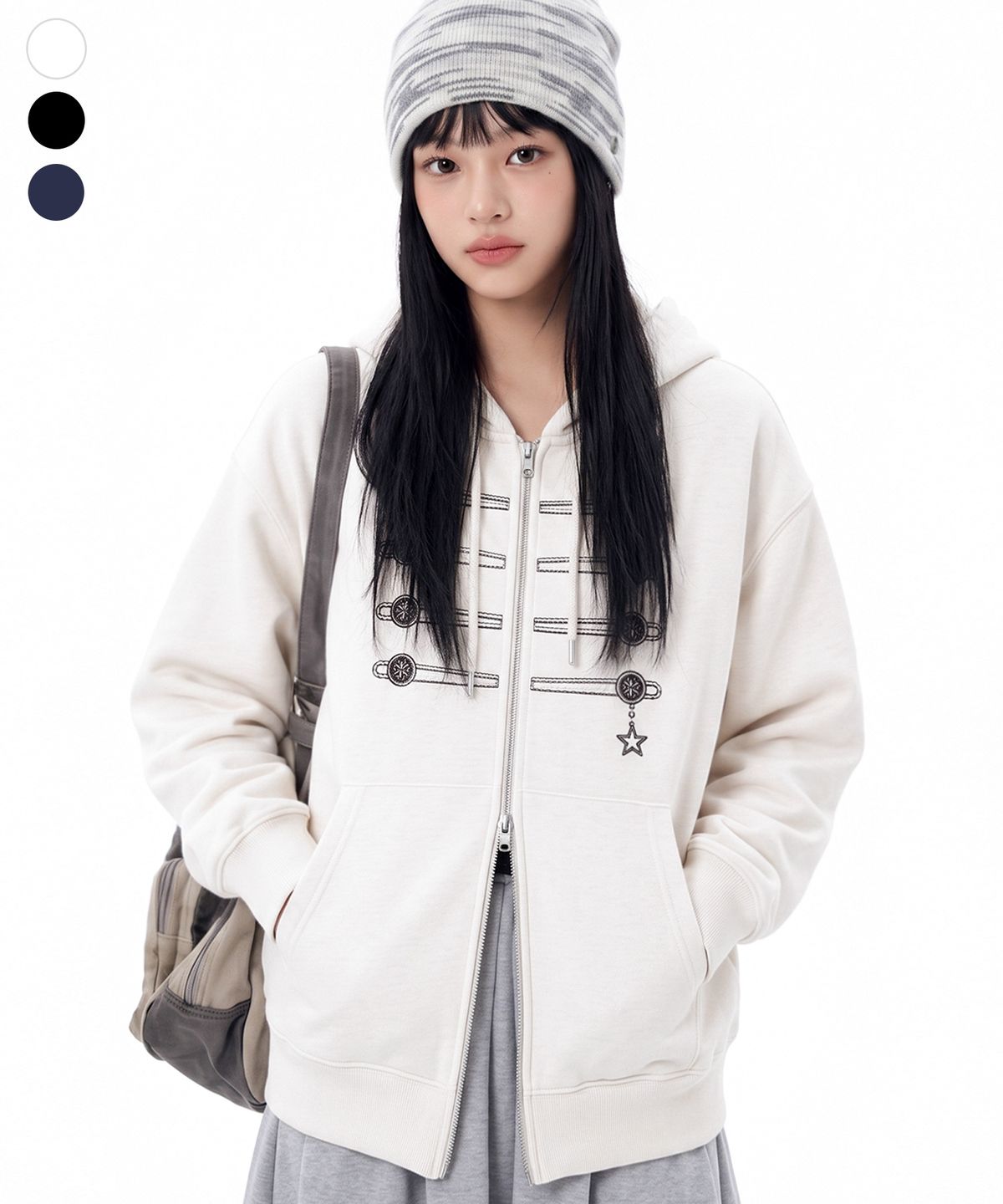 랜덤오프(RANDOMOFF) NAPOLEON 2-WAY ZIP-UP (3color) [RLZH_0024]