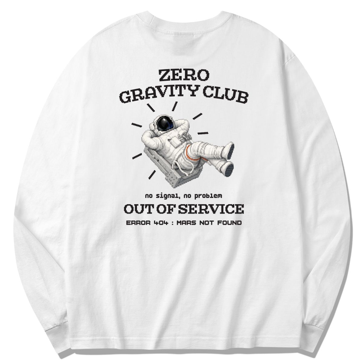 스플래시코드(SPLASHCODE) 롱슬리브 화이트 - 무중력 클럽(Zero Gravity Club)