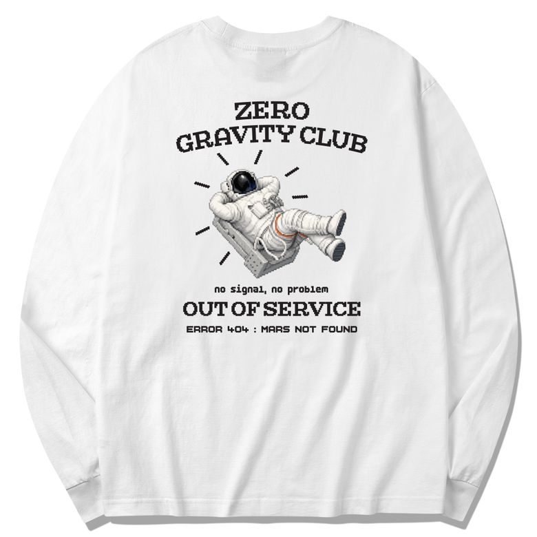 롱슬리브 화이트 - 무중력 클럽(Zero Gravity Club)