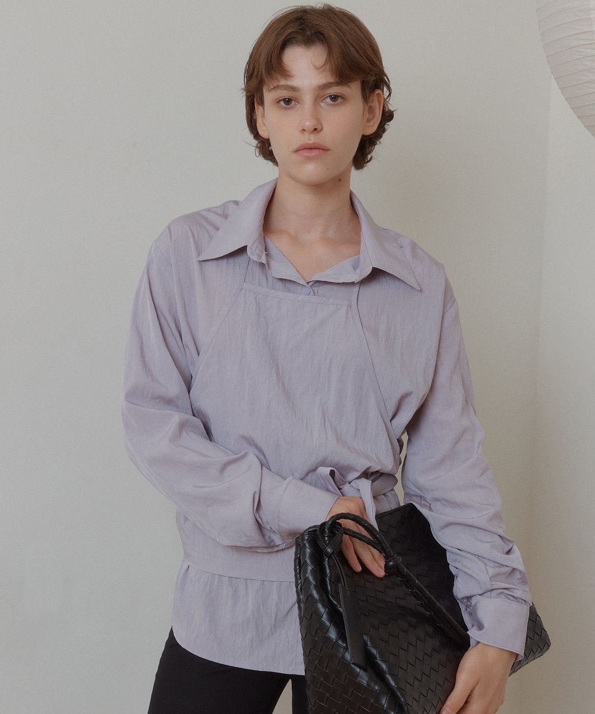 아노에틱(ANOETIC) ANC BUSTIER LAYER SHIRT_PURPLE