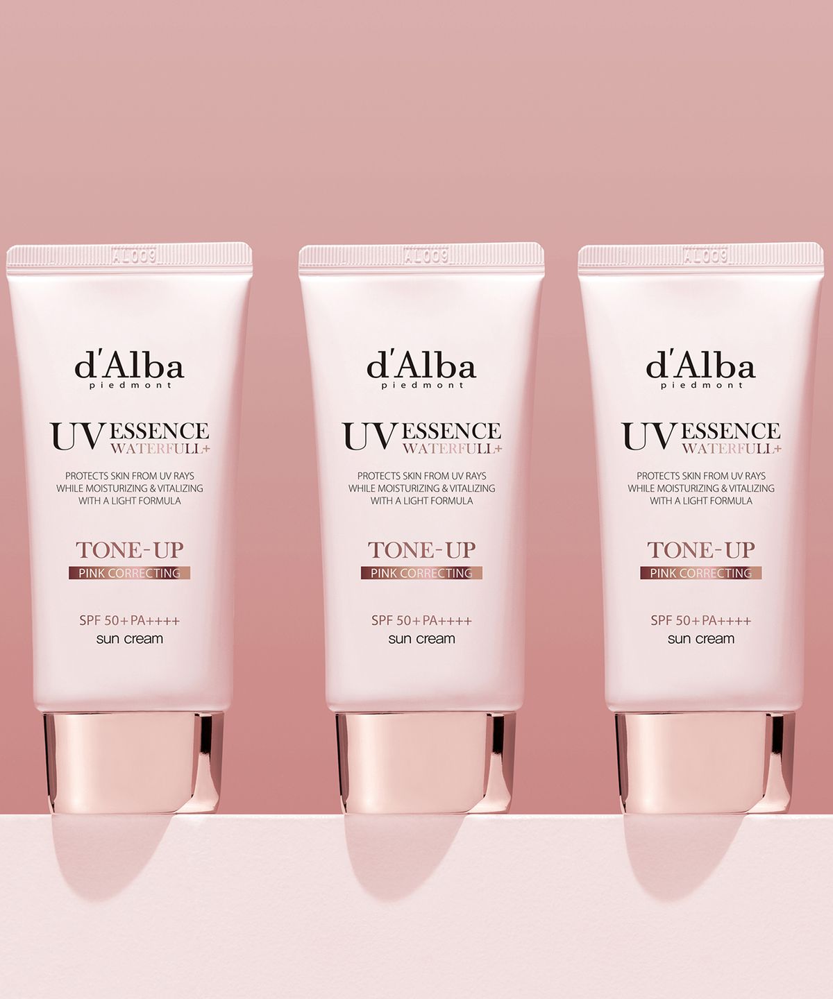 달바(D'ALBA) 워터풀 핑크 톤업 선크림 50ml+50ml+50ml