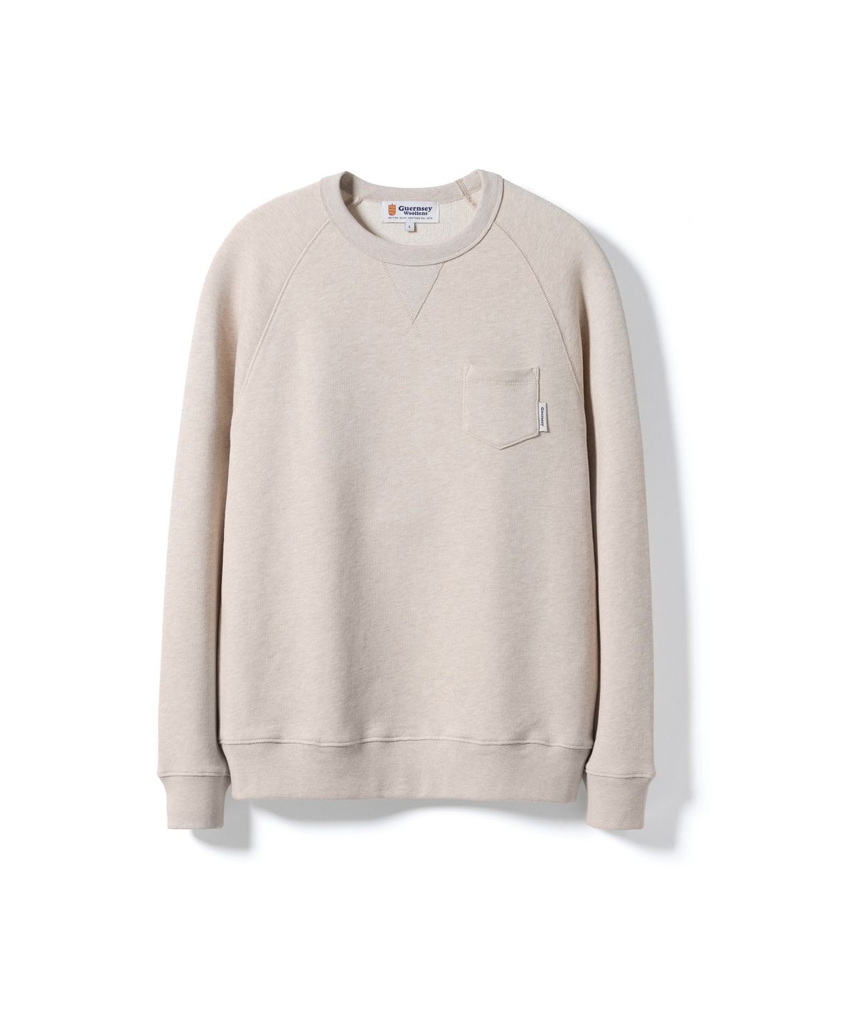 건지 울른스(Guernsey Woollens) 프렌치테리 나그랑 스웻셔츠 - 베이지