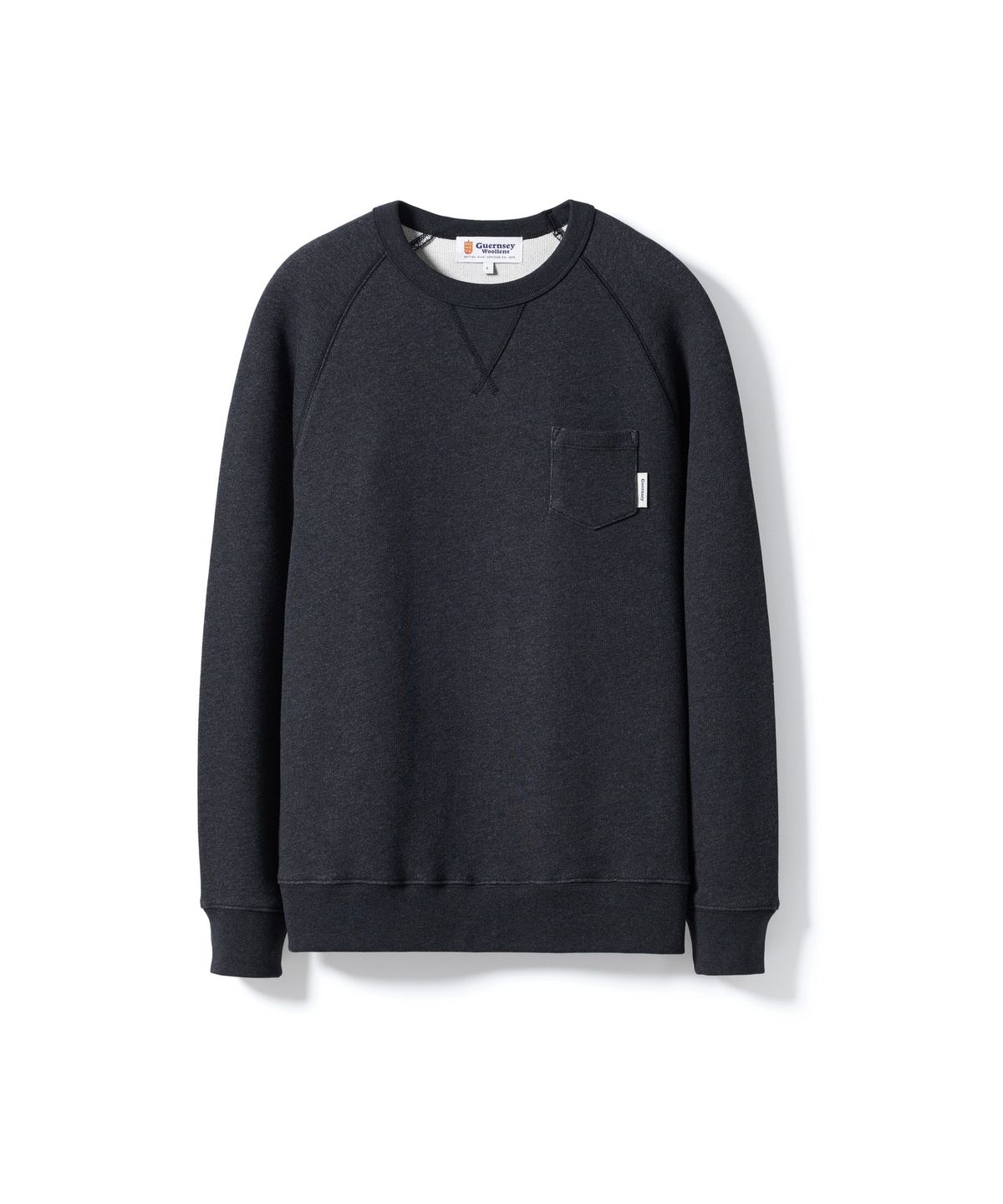 건지 울른스(Guernsey Woollens) 프렌치테리 나그랑 스웻셔츠 - 차콜