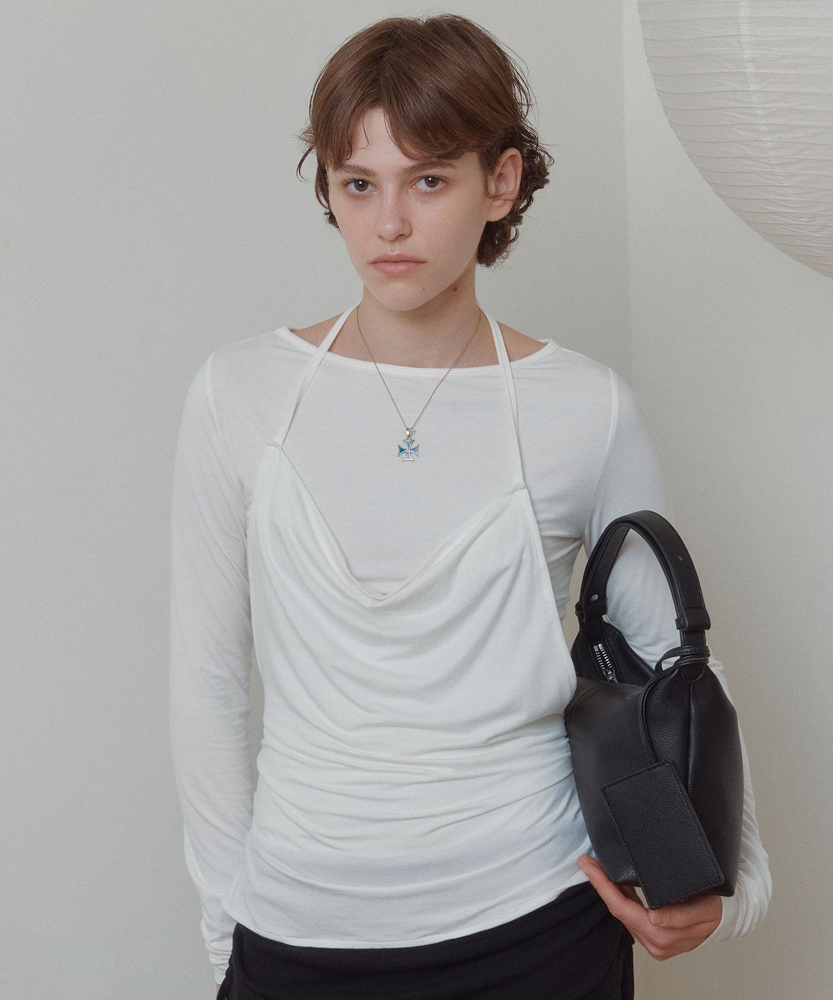 아노에틱(ANOETIC) ANC STRING LAYERED LONG SLEEVE_IVORY