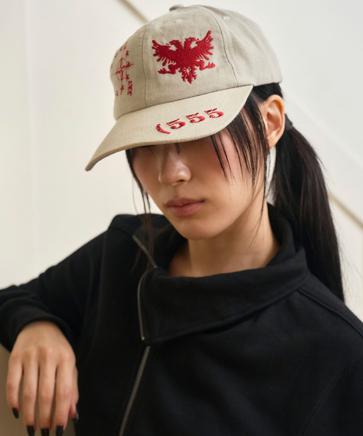 프렌다(PRENDA) HERALD NUMBERING BALL CAP GRAY