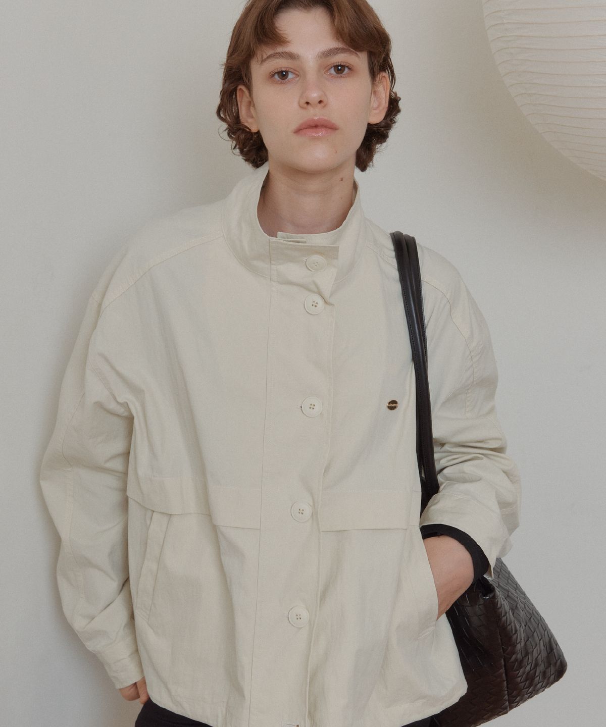 아노에틱(ANOETIC) ANC MULTI POCKET HARRINGTON JACKET_IVORY