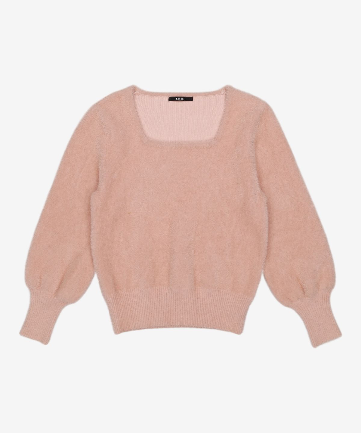 룩캐스트(LOOKAST) 핑크 스퀘어넥 니트 / PINK SQUARE NECK KNIT ONE SIZE