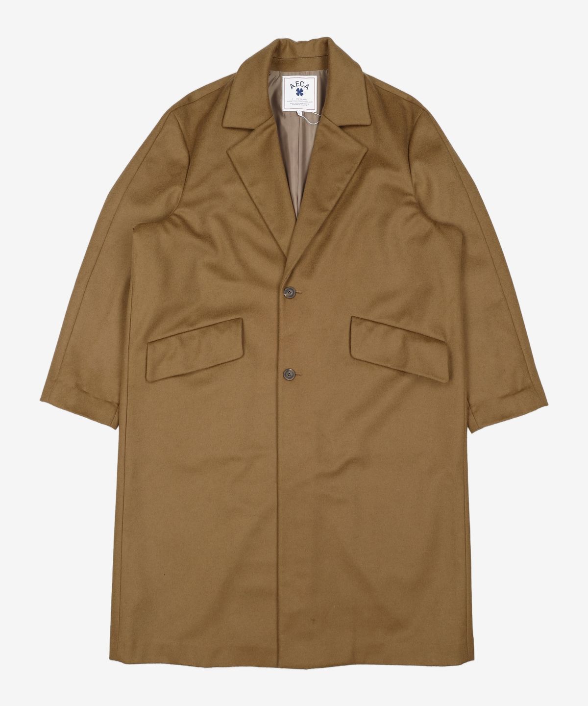 에이카화이트(AECA) CASHMERE SINGLE MAXI COAT-CAMEL L
