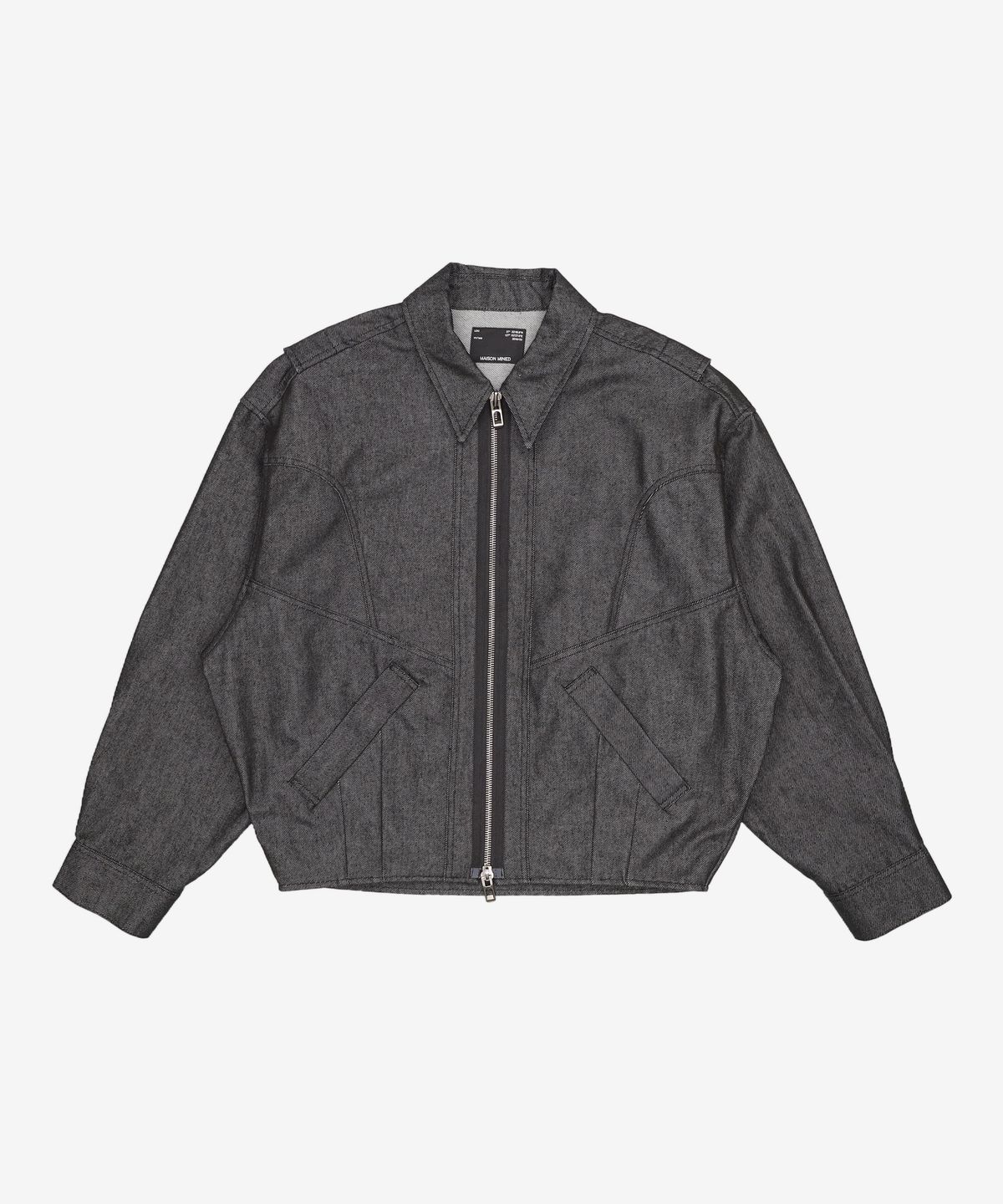 메종미네드(MAISON MINED) LUSTER COMEOUT DENIM TRUCKER BLACK L