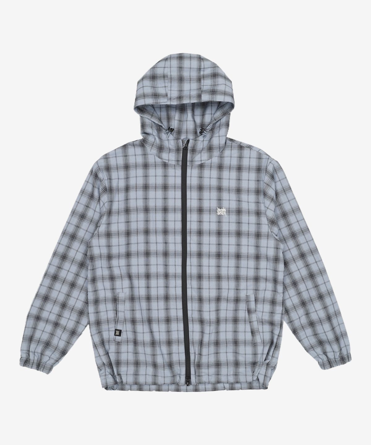 브라운브레스(BROWNBREATH) CHECK TAG HOOD ZIP UP SHIRTS - BLACK M