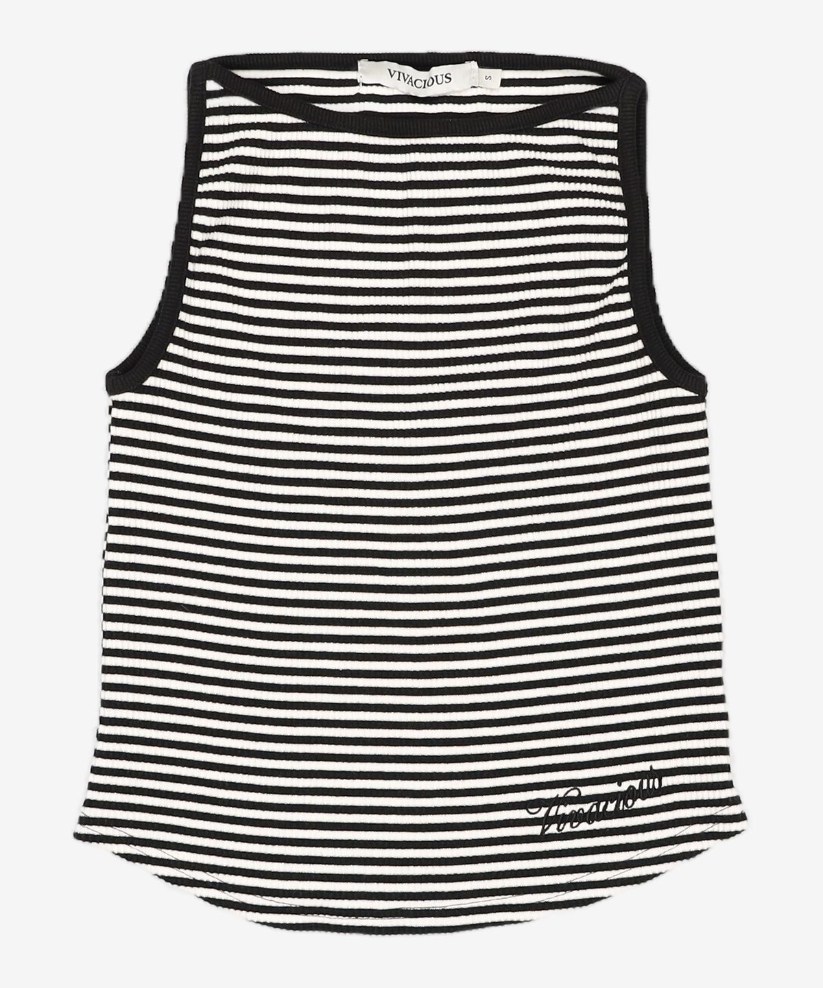 비바셔스(VIVACIOUS) Sus Boatneck Stripe Sleeveless BLACK S