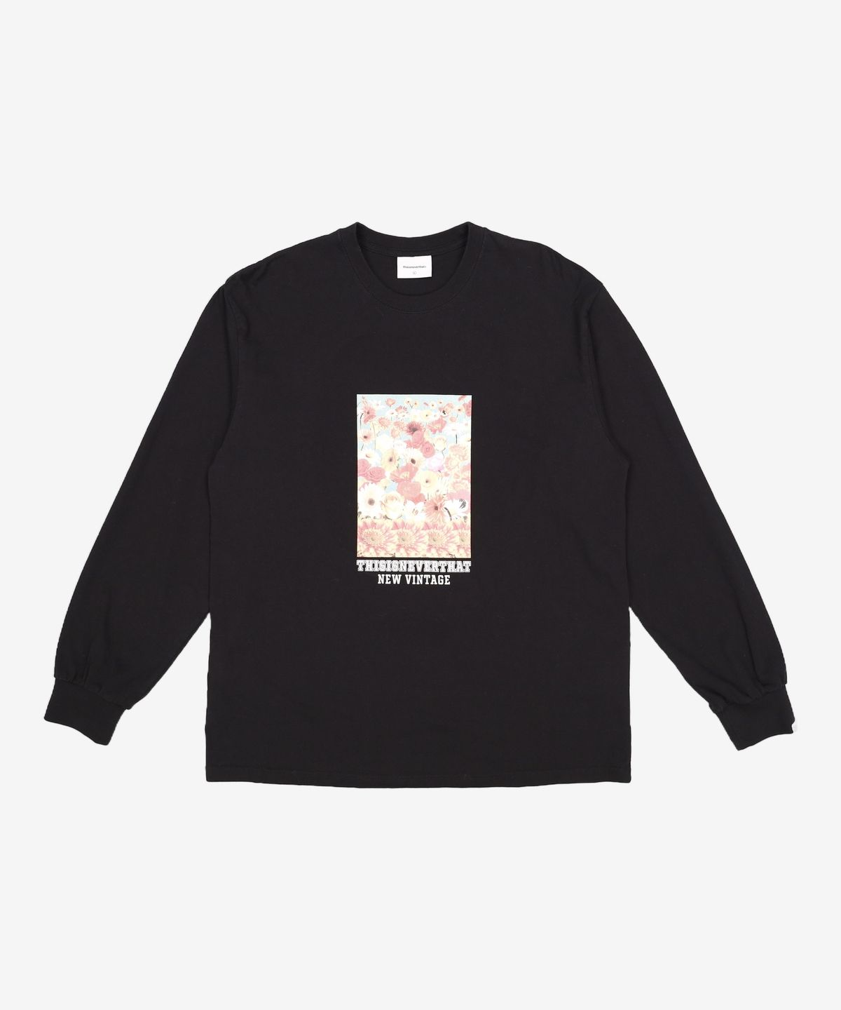 디스이즈네버댓(THISISNEVERTHAT) Flower Collage L/S Tee Black L