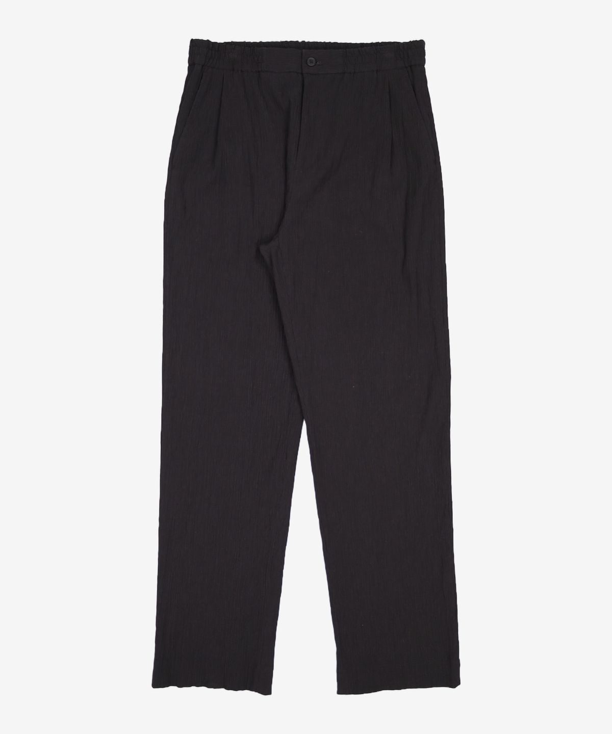 티엔지티(TNGT) Kinoshita Seersucker Wide Fit Pants (Black) TNPA5E208BK 82