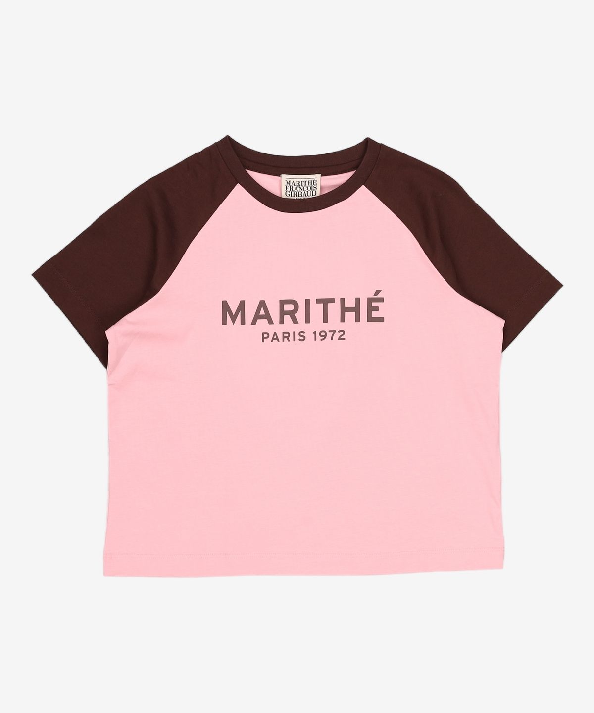 마리떼 프랑소와 저버(MARITHÉ + FRANҪOIS GIRBAUD) W REGULAR LOGO RAGLAN CROP TEE pink S
