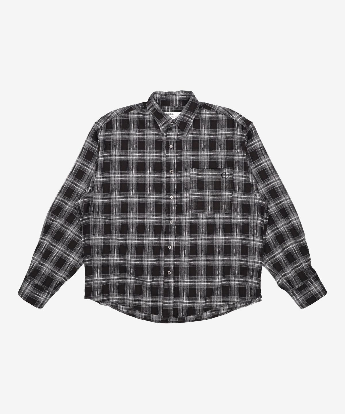 노매뉴얼(NOMANUAL) FLANNEL CHECK SHIRT - BLACK M