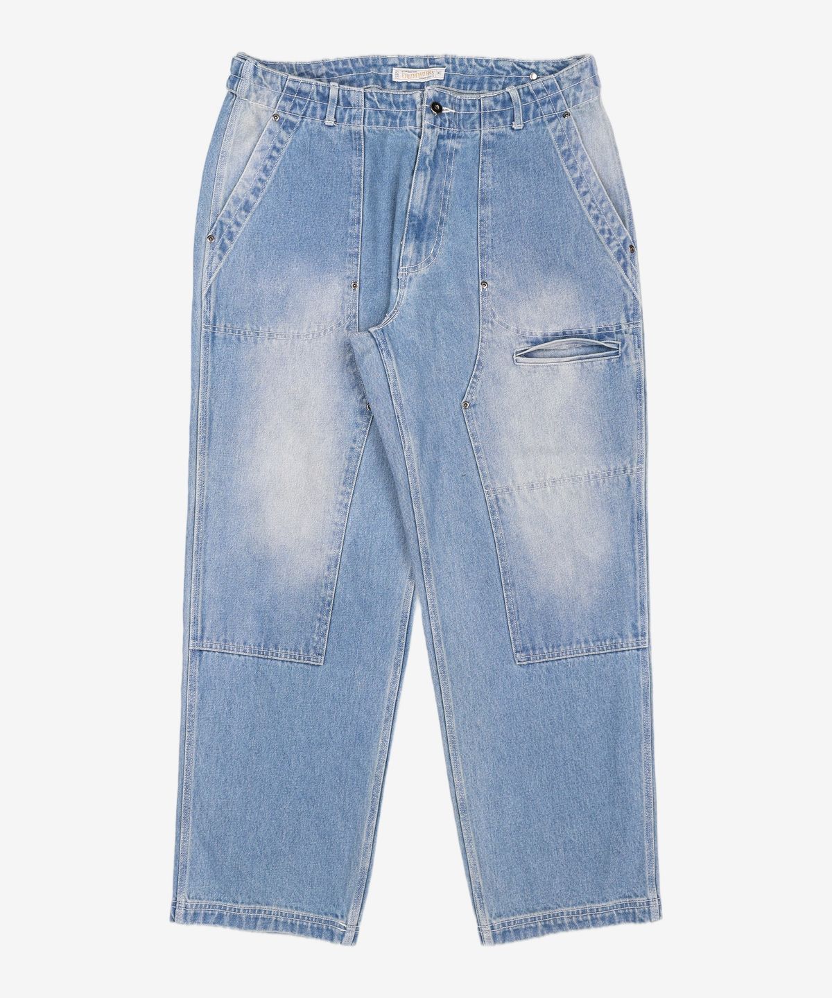 프리즘웍스(FRIZMWORKS) DENIM DOUBLE KNEE PANTS _ LIGHT BLUE XL