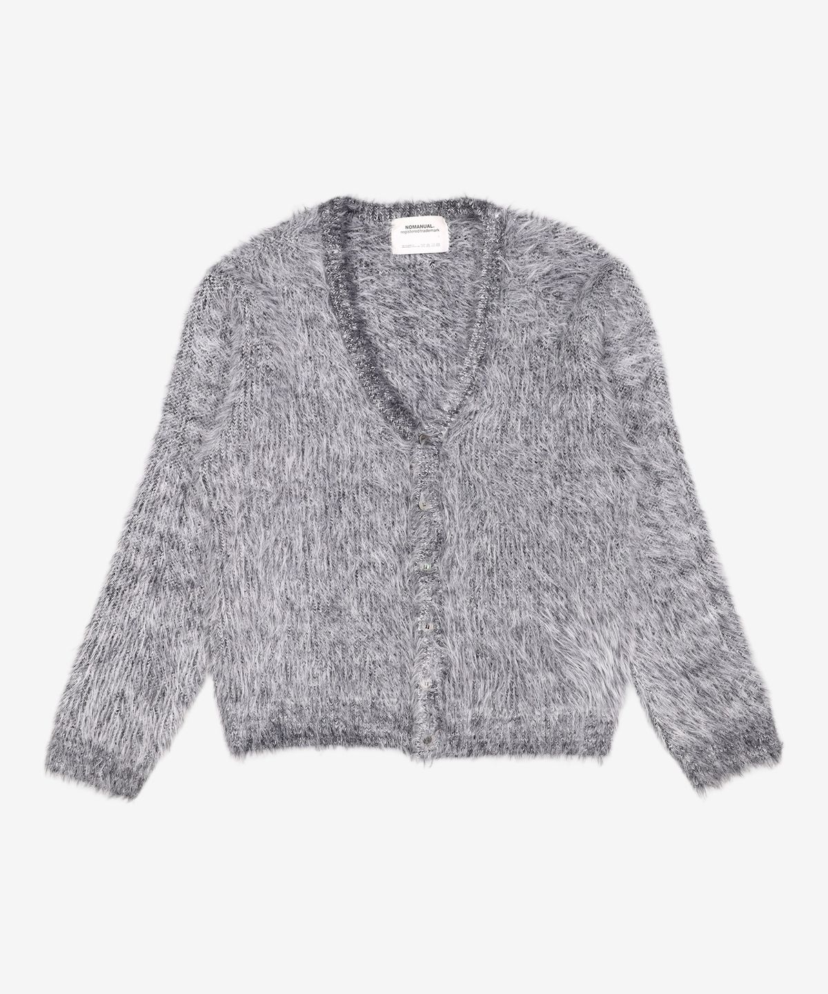 노매뉴얼(NOMANUAL) BULKY HAIRY CARDIGAN - MELANGE L