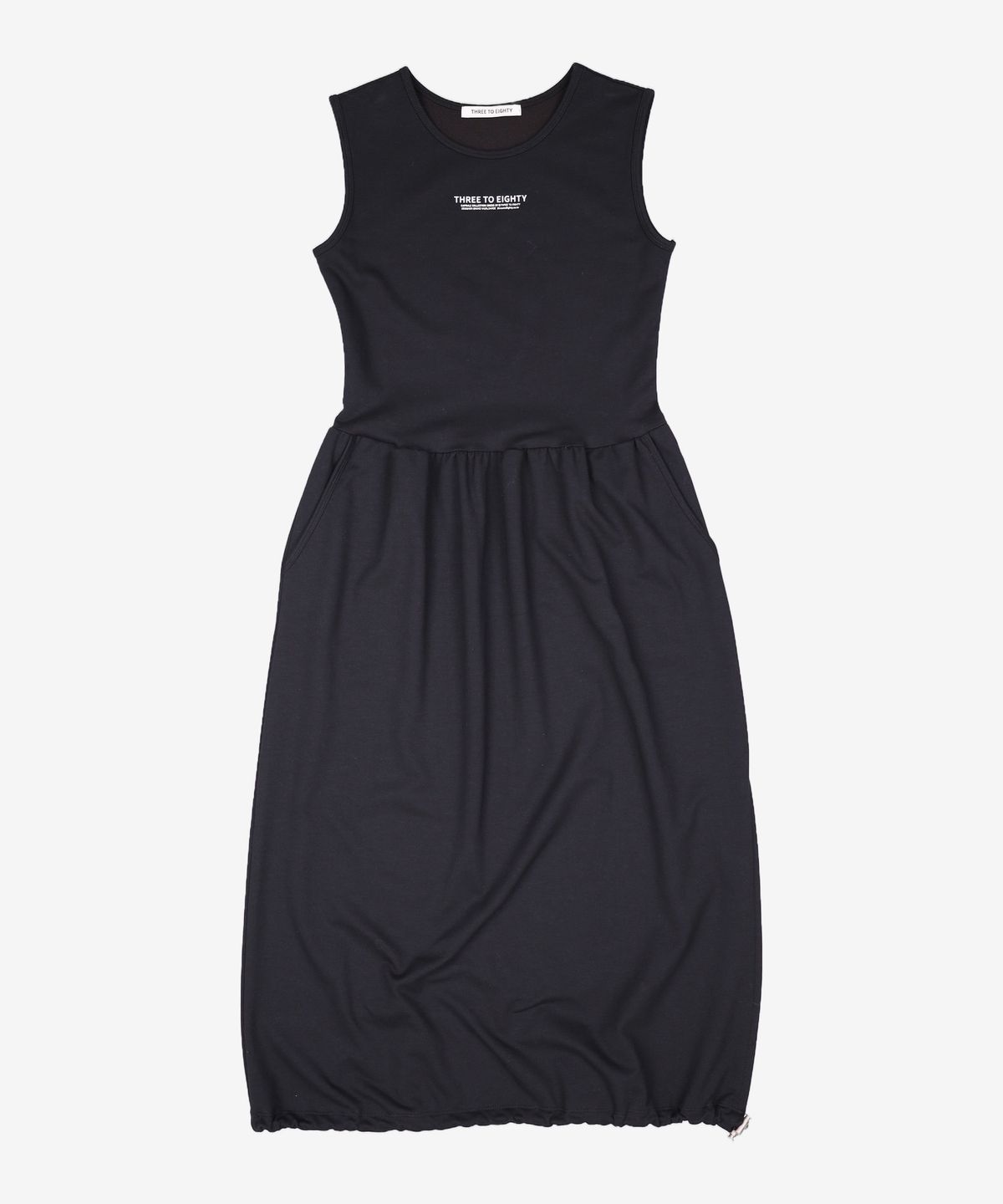 쓰리투에이티(THREE TO EIGHTY) BALLOON JERSEY DRESS (KHAKI) OS