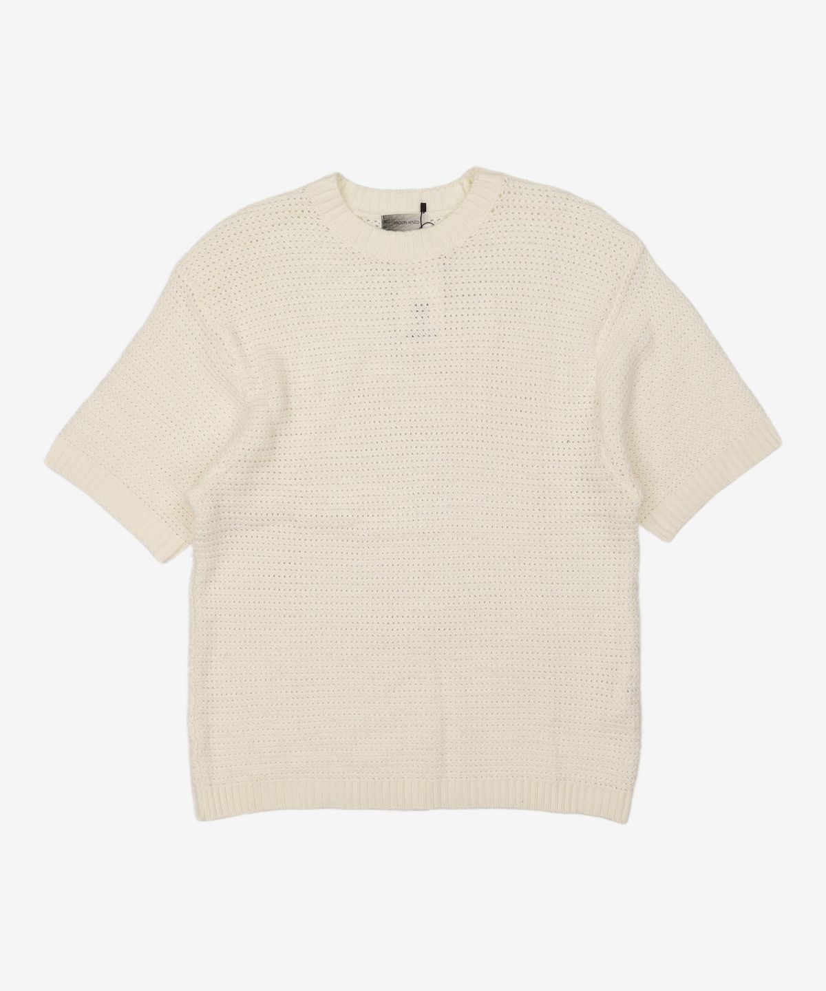 메종미네드(MAISON MINED) CREW NECK KNIT HALF SLEEVE IVORY M