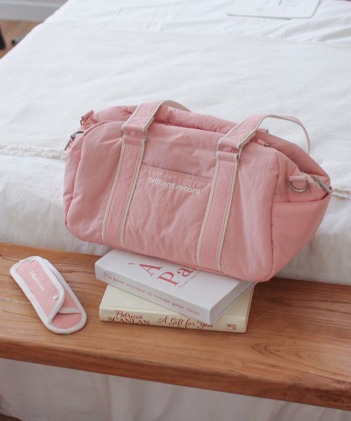 브릴리언트 레코드(BRILLIANT RECORD) Mellow duffel bag M_Baby pink