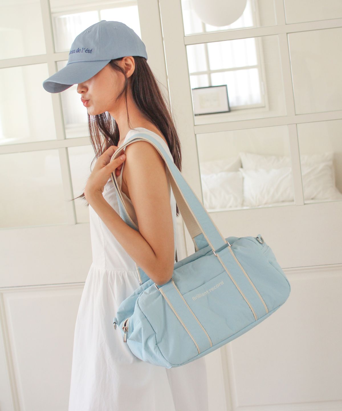 브릴리언트 레코드(BRILLIANT RECORD) Mellow duffel bag M_Baby blue