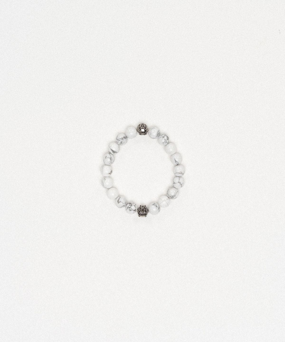 카미야(KAMIYA) KMY Ball Natural Stone Blacelet - WHITE