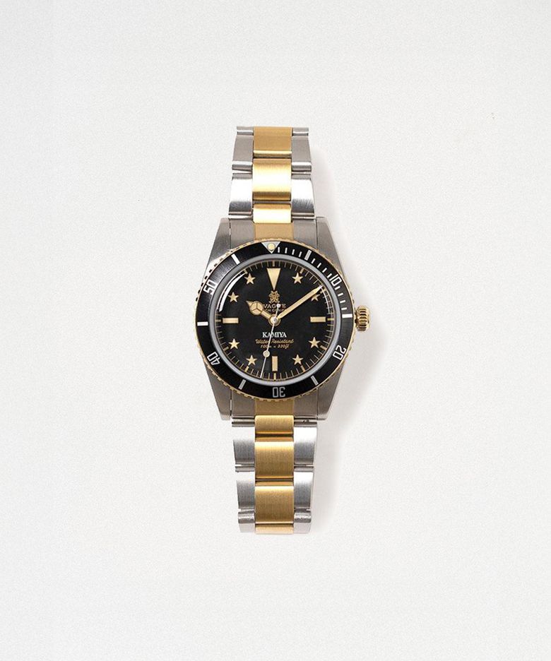 Divers Watch VAGUE WATCH CO. x KAMIYA - Gold