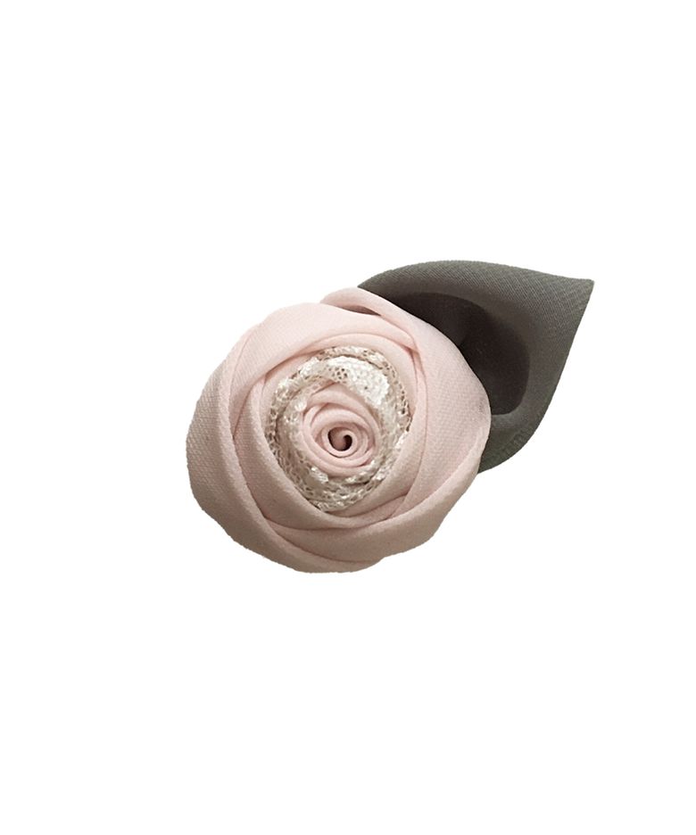 Rose Lace Brooch - Light Pink
