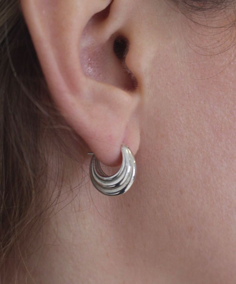 Little Dome Hoops (pair) (925 silver)