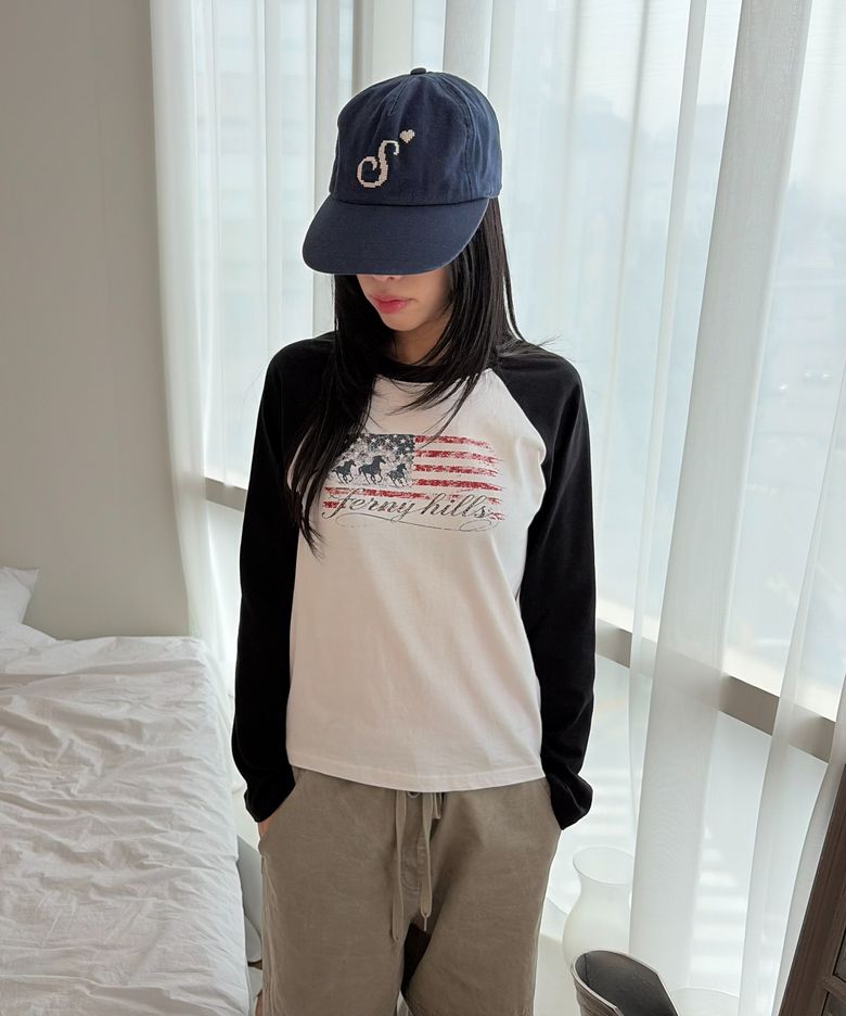 USA 나그랑 롱슬리브 화이트