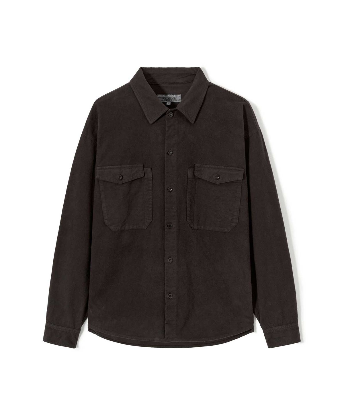 라이즈앤빌로우(RISE&BELOW) SUPIMA OXFORD FLANNEL 유틸리티 오버 셔츠 BRUSHED BROWN