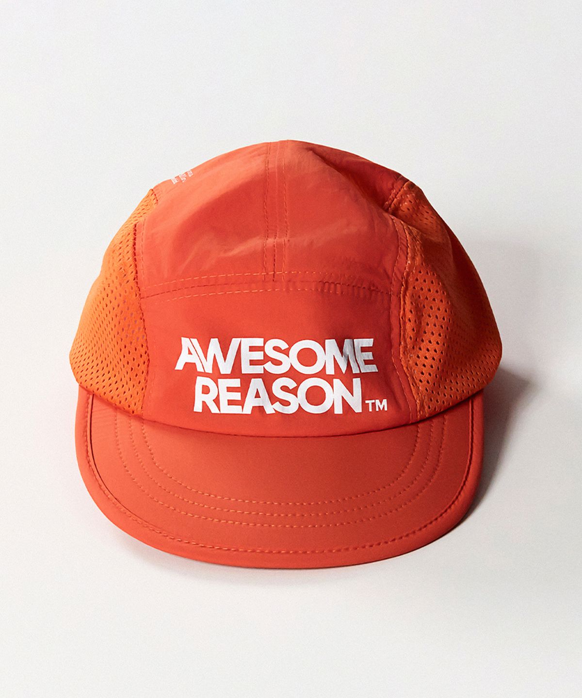 어썸리즌(AWESOME REASON) 5패널 라이트 러닝캡 오렌지