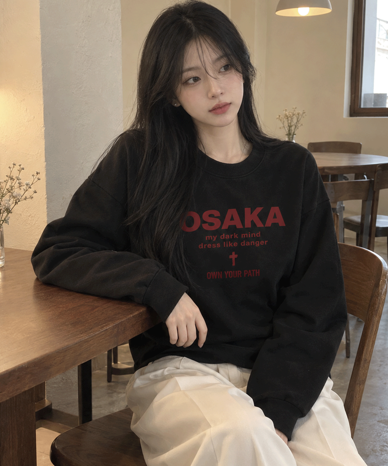 오사카 다크 마인드 맨투맨