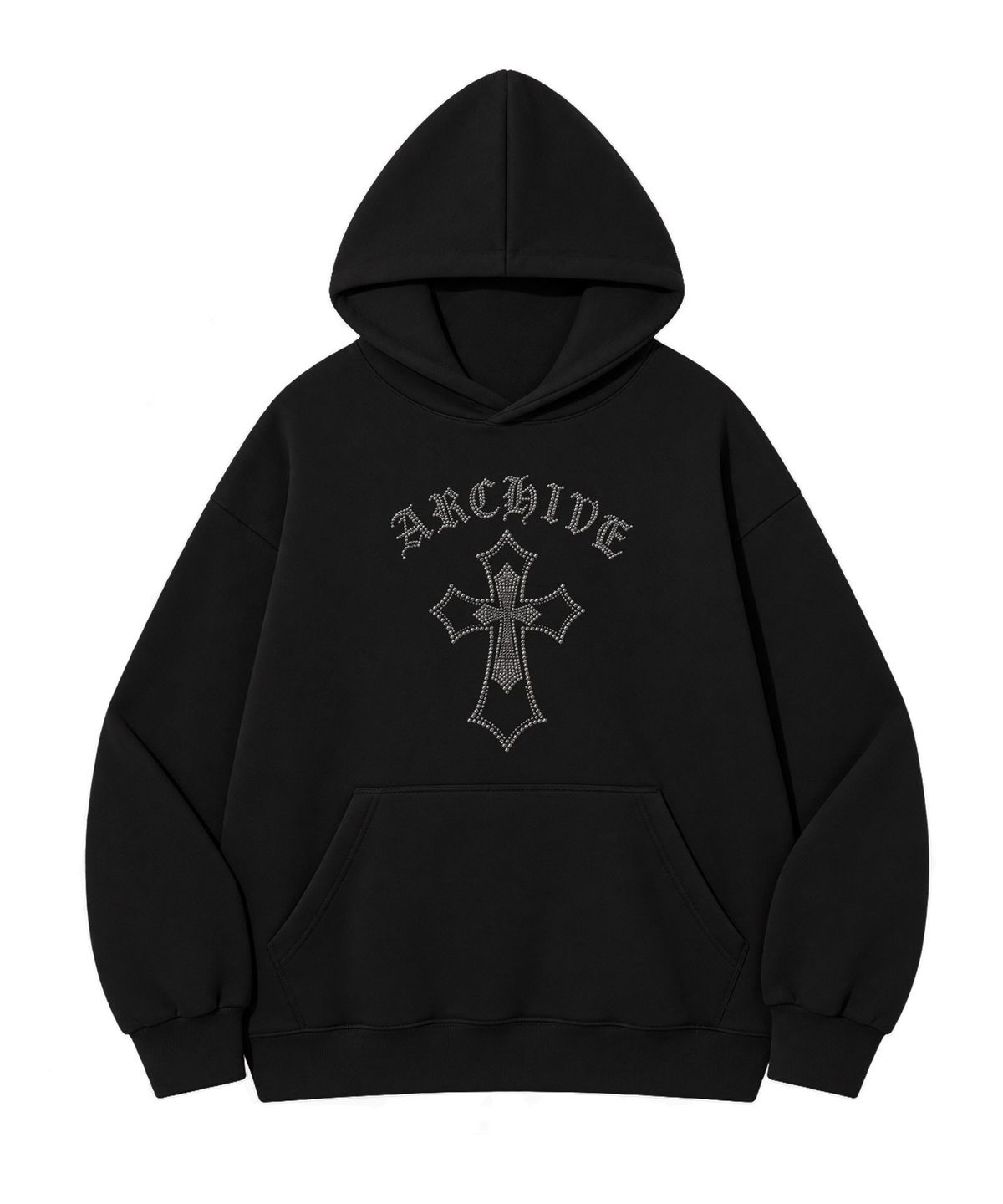 아르벤클럽(ARVEN CLUB) 아카이브 크리스탈 크로스 후드티셔츠
