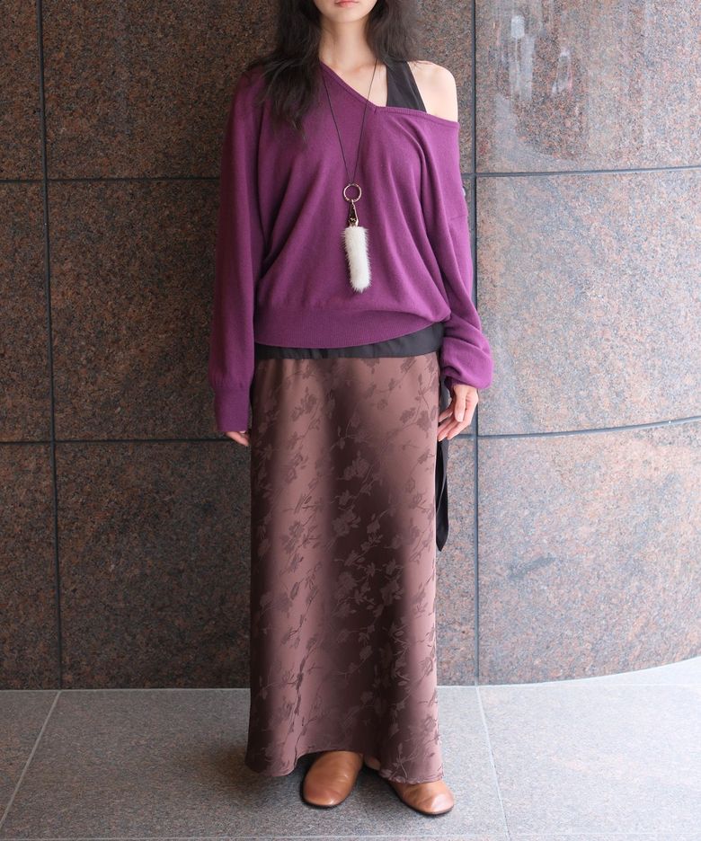 Classic Jacquard Skirt_Mocha