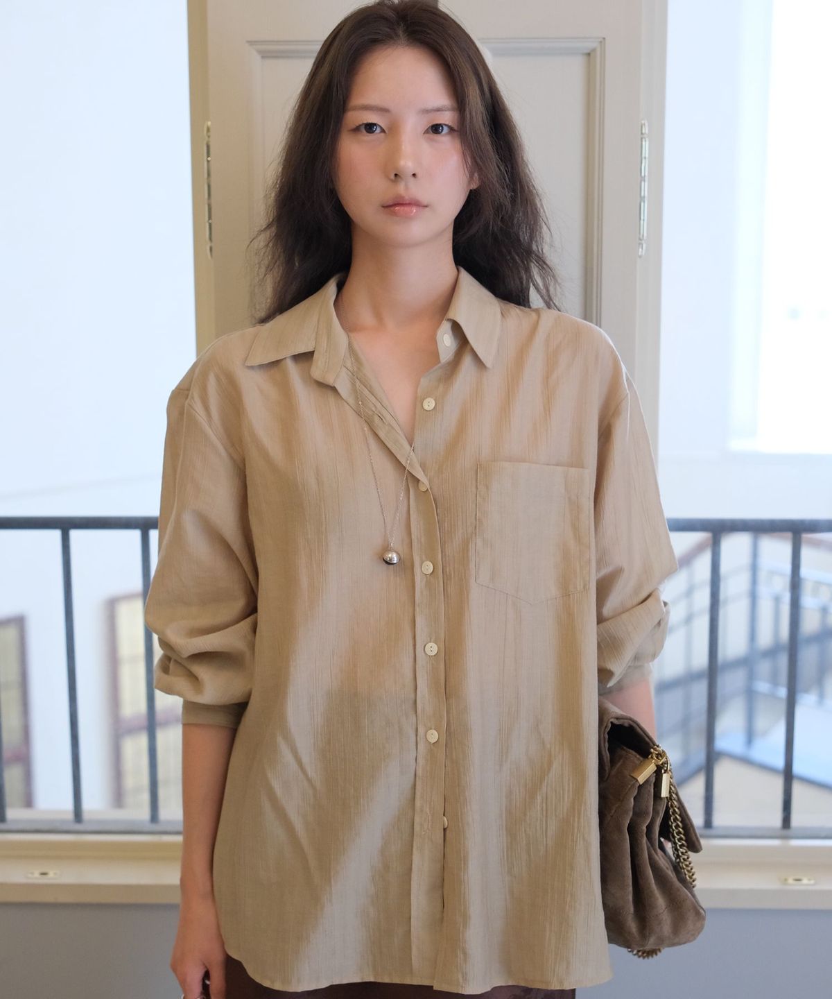 올유니(ALLUNEE) Marron Shirts_Dune Beige